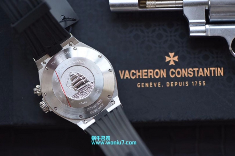 TWA1:1 High Quality Replica Watch Vacheron Constantin Overseas 47450/000W-9511 Black Dial Watch - Click Image to Close