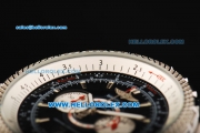 Breitling Bentley Supersports Chronograph Miyota Quartz Movement Full Steel with Black Dial and Honeycomb Bezel