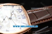 Breguet Heritage Asia Automatic Rose Gold Case White Dial With Roman Numeral Markers Brown Leather Strap