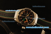 Hublot King Power F1 Swiss Valjoux 7750 Automatic Steel Case with Black Dial and Black Rubber Strap