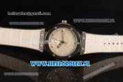 Hublot Classic Fusion 9015 Auto PVD Case with White Dial and White Leather Strap