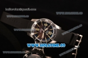 Ball Engineer Hydrocarbon Spacemaster Captain Poindexter Miyota 8215 Automatic Steel Case with Black Bezel Stick/Arabic Numeral Markers and Black Rubber Strap