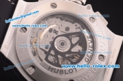 Hublot King Power Chronograph Swiss Valjoux 7750 Automatic Steel Case with PVD Bezel and Black Dial-Orange Rubber Strap