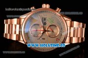 Tag Heuer Carrera Signature Chrono Miyota Quartz Rose Gold Case/Bracelet with Grey Dial and White Arabic Numeral Markers