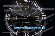 Blancpain 500 Fathoms Japanese Miyota 8205 Automatic PVD Case with Black Dial Arabic Number Markers and Black Nylon Strap