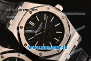 Audemars Piguet Royal Oak 41MM Asia Automatic Steel Case with Stick Markers and Black Grids Dial