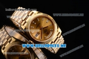 Rolex Day-Date Swiss ETA 2836 Automatic Yellow Gold Case/Bracelet with Stick Markers and Yellow Gold Dial (BP)