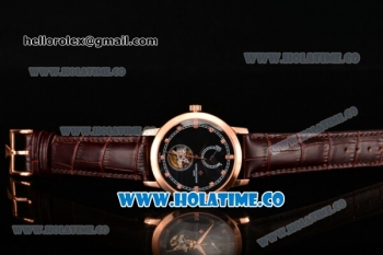 Vacheron Constantin Patrimony Tourbillon Swiss ETA 2824 Automatic Rose Gold Case with Black Dial and Diamonds Markers