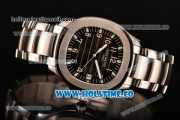 Patek Philippe Aquanaut Miyota 9015 Automatic Full Steel with Black Dial and Arabic Numeral Markers (BP)