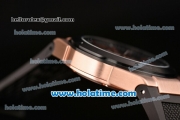 IWC Ingenieur Asia ST Automatic Rose Gold Case with Black Rubber Strap Black Dial and PVD Bezel