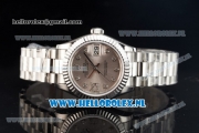 Rolex Datejust Swiss ETA 2671 Automatic Steel Case with Silver Dial Diamonds Markers and Steel Bracelet (BP)