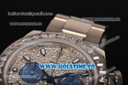 Rolex Daytona Swiss Valjoux 7750 Automatic Full Steel with Diamonds Dial and White Stick Markers (G59)