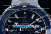 Omega Seamaster Planet Ocean Chrono Clone Omega 9300 Automatic Steel Case with Blue Dial and Stainless Steel Bracelet (EF)