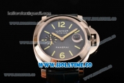 Panerai Luminor Marina Boutique Editions PAM 229 Swiss Valjoux 7750 Automatic Steel Case with Blue Dial and Green Stick/Arabic Numeral Markers (H)