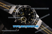 Ulysse Nardin Maxi Marine Diver Miyota OS20 Quartz Steel Case with Black Dial and Black Rubber Strap Yellow Markers