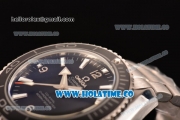 Omega Planet Ocean Clone Omega 8500 Automatic Steel Case/Bracelet with White Stick Markers and Black Dial (EF)