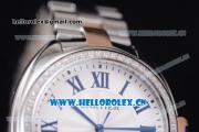 Cartier Cle de Cartier Asia ST16 Automatic Two Tone Case/Bracelet White Dial and Roman Markers