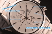 TAG Heuer Carrera Quartz Full Steel with White Dial - 7750 Coating