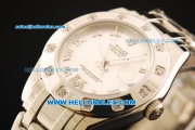 Rolex Datejust Automatic Movement Full Steel with Silver Dial and Diamond Bezel-ETA Coating Case