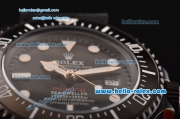 Rolex Pro-Hunter Sea-Dweller Asia 2813 Automatic PVD Case with PVD Strap Black Dial White Markers