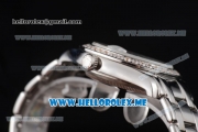 Rolex Day Date Masterpiece Swiss ETA 2836 Automatic Stainless Steel Case/Bracelet with Blue Dial and Roman Numeral Markers Diamonds Bezel (BP)