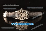 Roger Dubuis Excalibur Clone Roger Dubuis RD830 Automatic Steel Case with Silver Dial Stick Markers and Black Genuine Leather