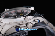 Ferrari Working Chronograph Quartz Movement with Black Dial and SS Strap