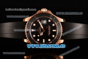 Rolex Yachtmaster 40 Asia 2813 Automatic Rose Gold Case with Black Dial and White Dot Markers (GF)