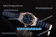 Audemars Piguet Royal Oak 41MM Miyota 9015 Automatic Steel Case with Diamonds Bezel Blue Dial and Stick Markers (EF)