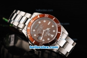 Rolex Submariner Swiss ETA 2836 Automatic Movement Full Steel with Brown Dial and Brown Bezel