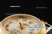 Rolex Datejust Automatic Movement ETA Coating Case with White MOP Dial and Two Tone Strap