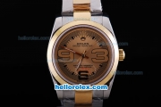 Rolex Air-King Oyster Perpetual Automatic Two Tone with Golden Dial-New Version