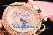 Cartier Pasha C Swiss Quartz Rose Gold Case with Diamonds Bezel and Pink Dial