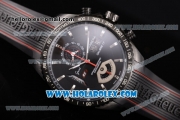 Tag Heuer Grand Carrera Calibre 17 RS3 Miyota Quartz PVD Case with Black Dial Rubber Strap and Stick Markers
