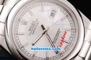 Rolex Datejust II Oyster Perpetual Automatic Movement Silver White Dial with Stick Marker and SS Strap