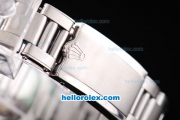 Rolex Milgauss Oyster Perpetual Swiss ETA 2836 Automatic Movement Silver Case with Black Dial and SS Strap