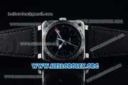 Bell&Ross BR 03-93 GMT Swiss ETA 2836 Automatic Steel Case with Black Dial Black Leather Strap Bell&Ross BR 03-93 GMT Swiss ETA 2836 Automatic Steel Case with Black Dial Black Leather Strap