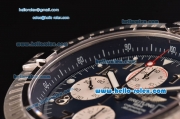 Breitling Super Avenger Chronograph Swiss Valjoux 7750-SHG Automatic Stainless Steel Case with Stainless Steel Strap and Black Dial 1:1 Original