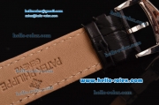 Patek Philippe Calatrava Swiss ETA 2824 Automatic Steel Case with Black Leather Strap Black Dial Stick Markers
