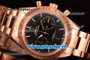 Omega Speedmaster'57 Chrono Clone Omega 9300 Automatic Rose Gold Case/Bracelet with Black Dial and Stick Markers (EF)