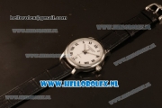 Chopard L.U.C 9015 Auto Steel Case with White Dial and Black Leather Strap