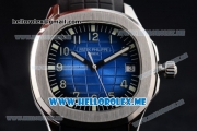 Patek Philippe Aquanaut Jumbo Swiss ETA 2824 Automatic Steel Case with Blue Dial and Black Ruber Strap Stick/Arabic Numeral Markers (BP)