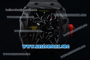 1:1 Richard Mille RM 35-02 RAFAEL NADA Japanese Miyota 9015 Automatic PVD Case with Skeleton Dial Black Rubber Strap