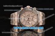 Audemars Piguet Royal Oak Chronograph Miyota OS10 Quartz Steel Case with White Dial and Steel Bracelet