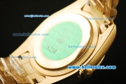 Rolex Datejust Automatic Movement ETA Coating Case with Gold Case and Strap-Diamond Markers