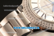 Cartier Ballon Bleu De Medium Swiss ETA 2671 Automatic Steel Case Silver Dial Roman Numeral Markers and Steel Bracelet - 1:1 Original