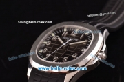 Patek Philippe Aquanaut Swiss ETA 2836 Automatic Steel Case with Chocolate Dial and Black Rubber Strap