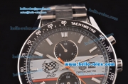 Tag Heuer Carrera Goodwood Speed RL18-MT Automatic Steel Case with Black Dial White Stick Markers and Stainless Steel Strap