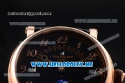 Patek Philippe Grand Complications Asia ST25 Automatic Rose Gold Case with Black Dial and Black Leather Strap Arabic Numeral Markers