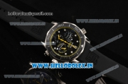 Omega Seamaster Diver 300M Chrono Miyota OS20 Quartz Steel Case with Yellow Inner Bezel and Black Dial